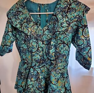 African Ankara Peplum Blouse